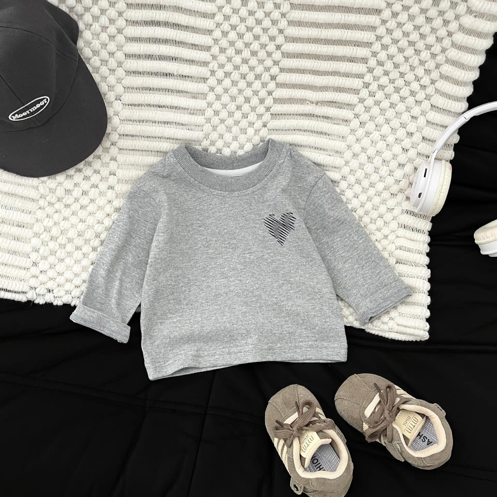 Boys Long Sleeve Baby T-Shirt Grey New Spring Autumn - Image 2