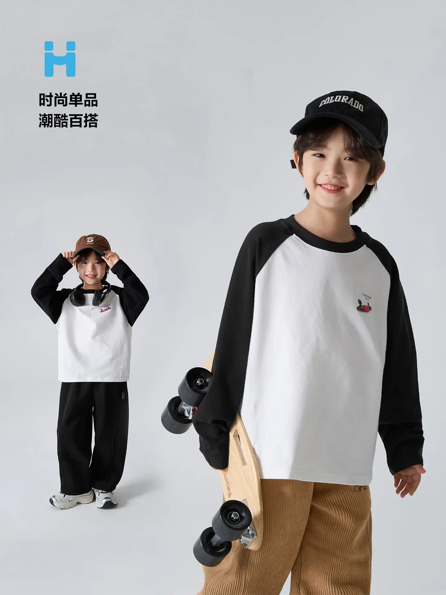 Haima Boys Korean Printed Cotton Long Sleeve T-Shirt - Image 6