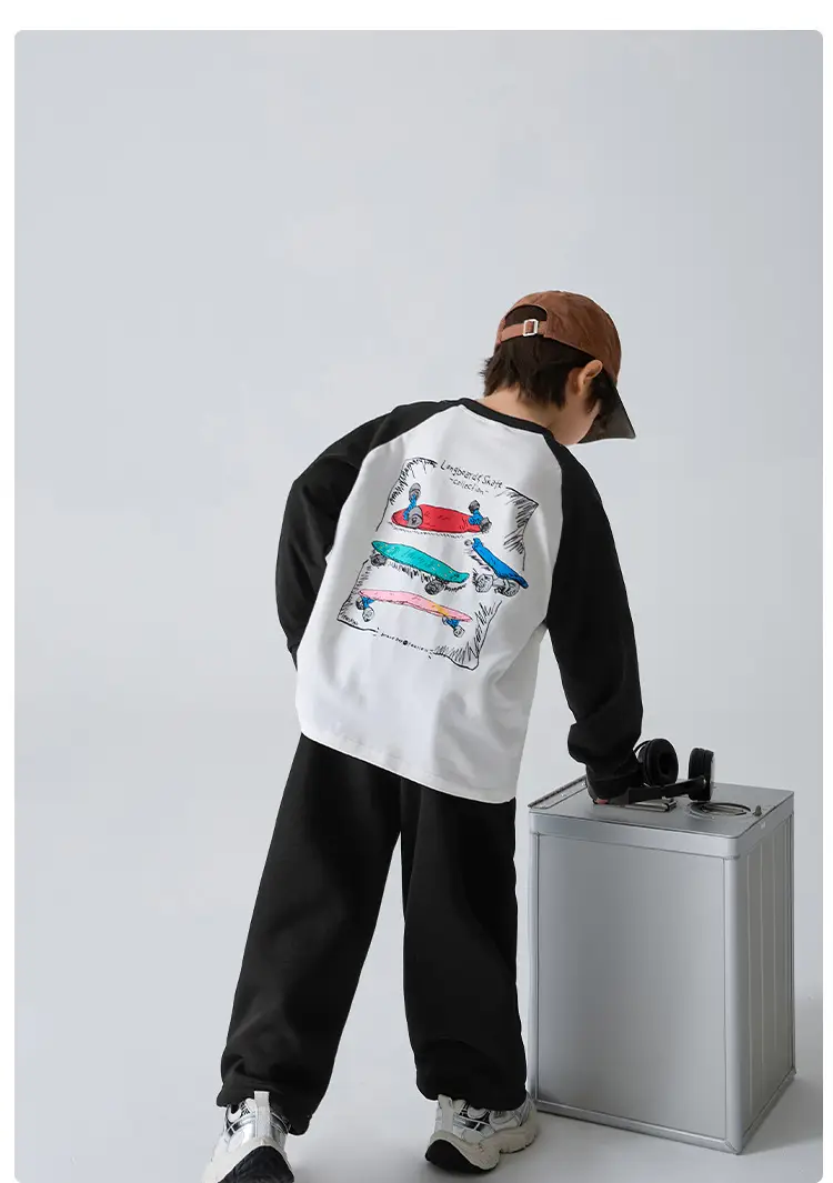 Haima Boys Korean Printed Cotton Long Sleeve T-Shirt — feature 11