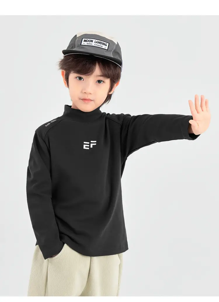 Boys Black Printed Long Sleeve T-Shirt Medium to XL — feature 8