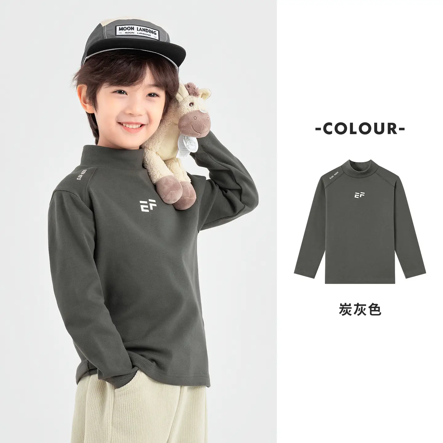 Boys Black Printed Long Sleeve T-Shirt Medium to XL - Image 3