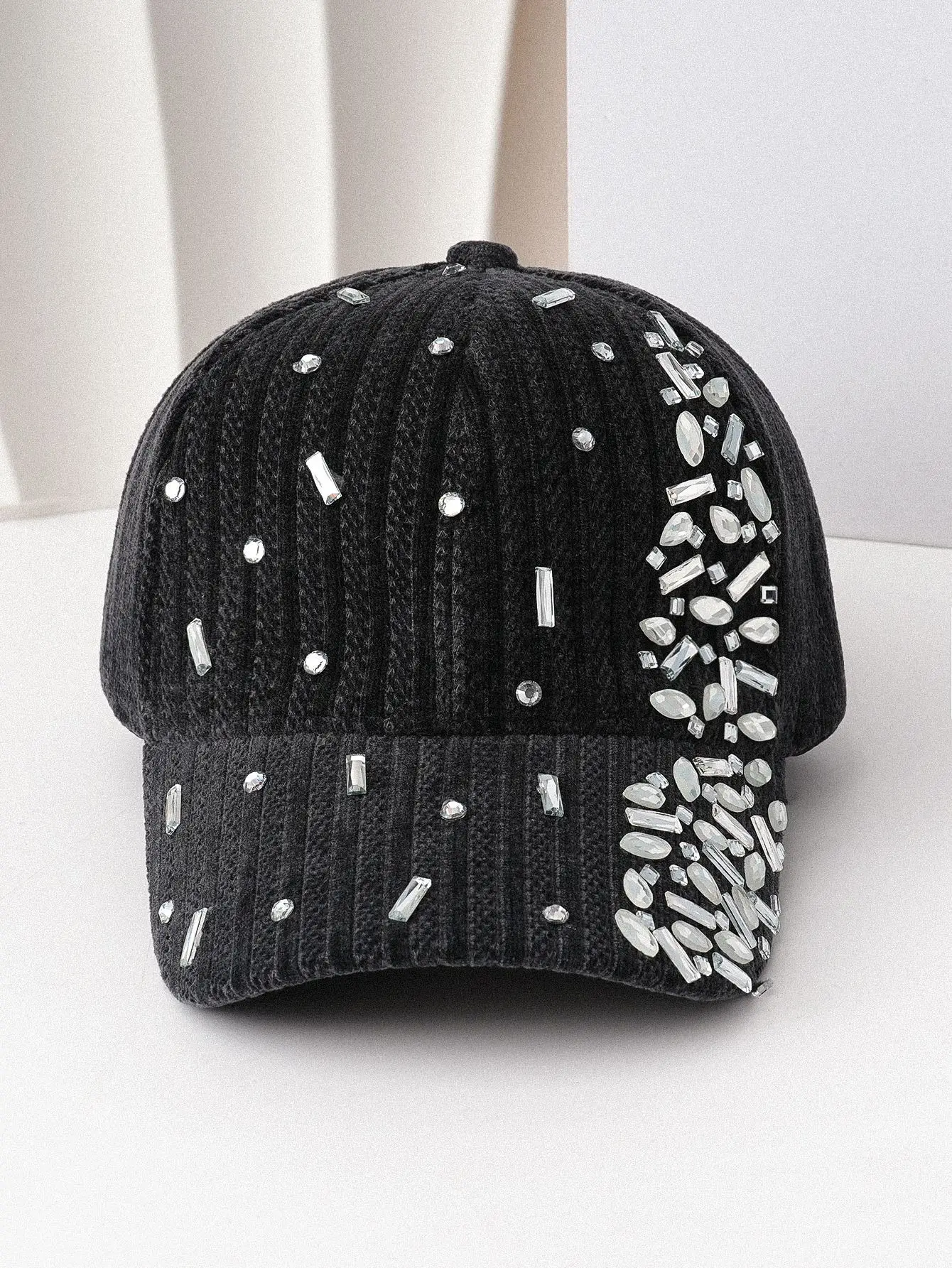 White Velvet Diamond Cap for Women — feature 8