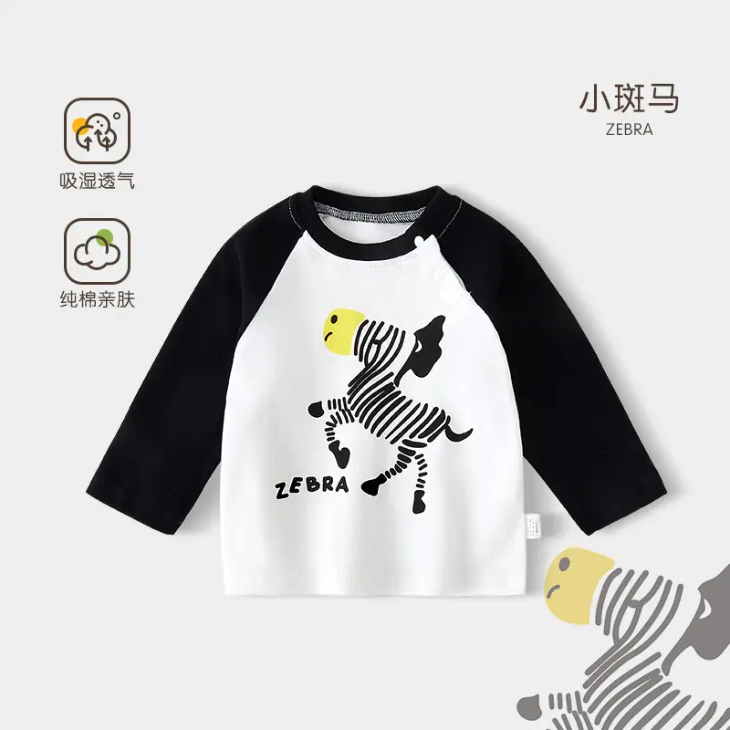 Jingqi Kids T-Shirt Long Sleeve Cotton Baby Newborn - Image 2