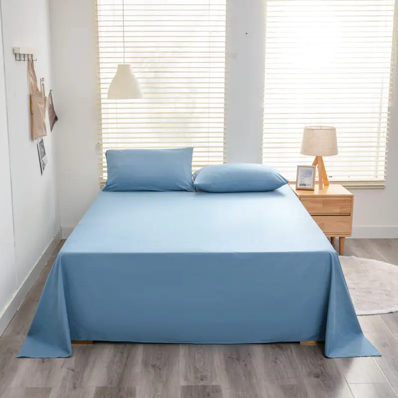 Japanese-Style Bed Sheetss, Pure Cotton, Pure Color, Skin-Friendly, Washed Bed Sheetss, Pure Cotton, Naked Sleeping, Customizable, Category A, Maternal and Infant Grade Bed Sheetss, Single Piece