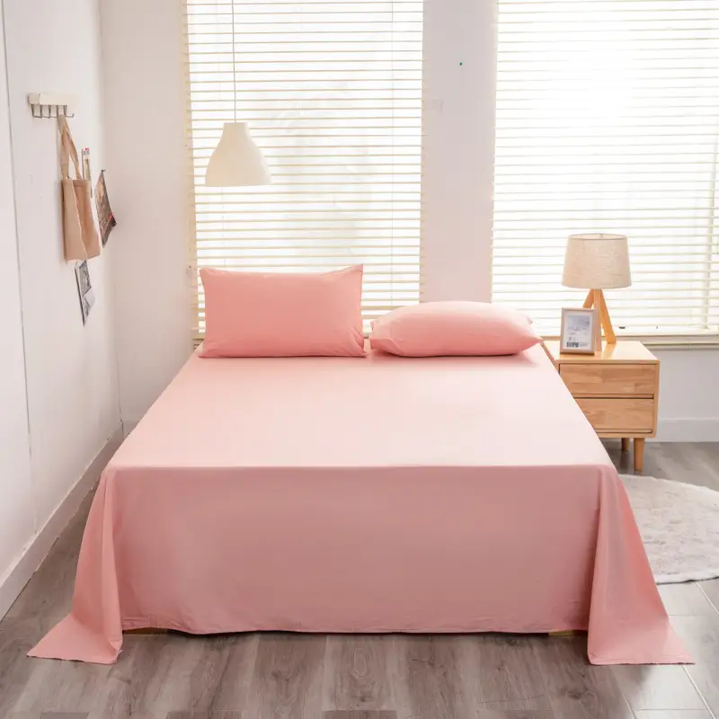 Japanese-Style Bed Sheetss, Pure Cotton, Pure Color, Skin-Friendly, Washed Bed Sheetss, Pure Cotton, Naked Sleeping, Customizable, Category A, Maternal and Infant Grade Bed Sheetss, Single Piece