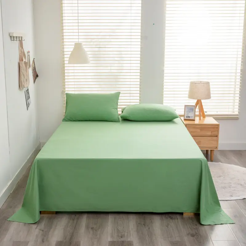 Japanese-Style Bed Sheetss, Pure Cotton, Pure Color, Skin-Friendly, Washed Bed Sheetss, Pure Cotton, Naked Sleeping, Customizable, Category A, Maternal and Infant Grade Bed Sheetss, Single Piece