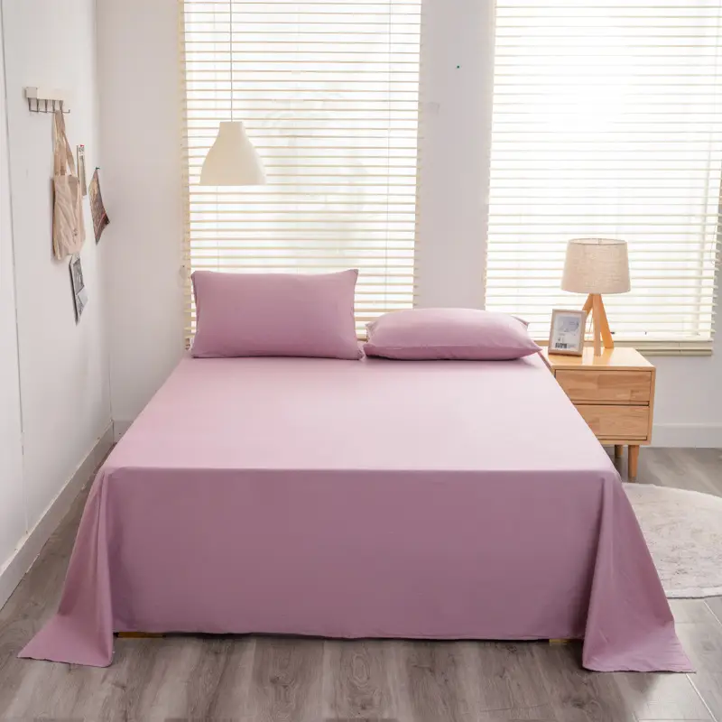 Japanese-Style Bed Sheetss, Pure Cotton, Pure Color, Skin-Friendly, Washed Bed Sheetss, Pure Cotton, Naked Sleeping, Customizable, Category A, Maternal and Infant Grade Bed Sheetss, Single Piece