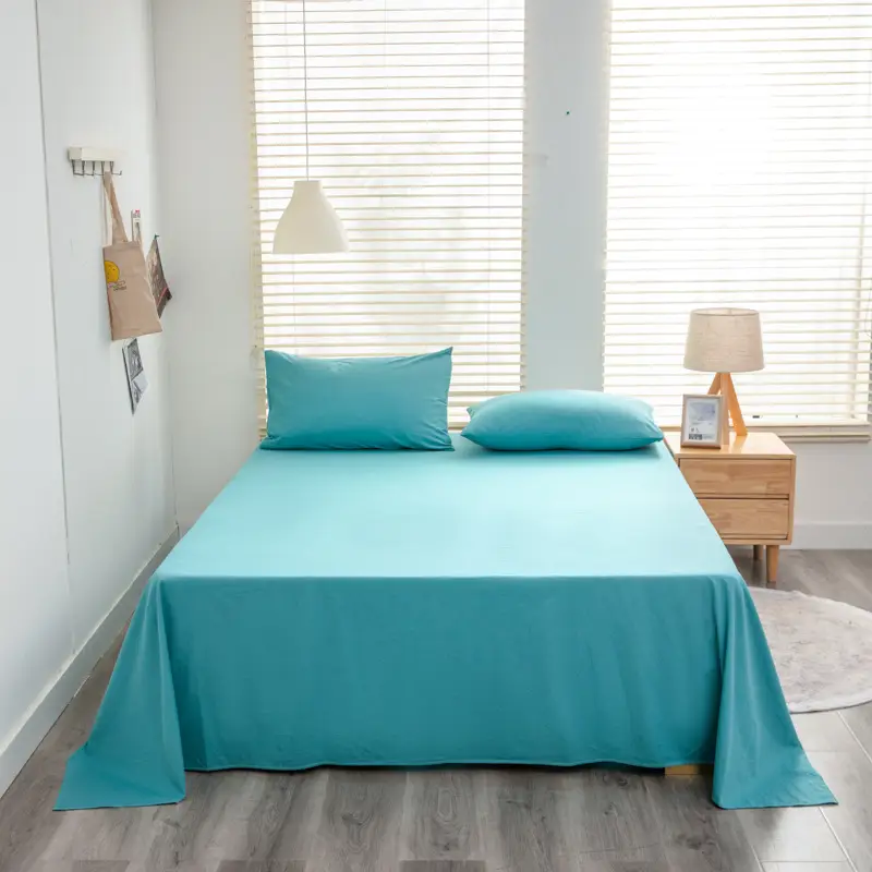 Japanese-Style Bed Sheetss, Pure Cotton, Pure Color, Skin-Friendly, Washed Bed Sheetss, Pure Cotton, Naked Sleeping, Customizable, Category A, Maternal and Infant Grade Bed Sheetss, Single Piece