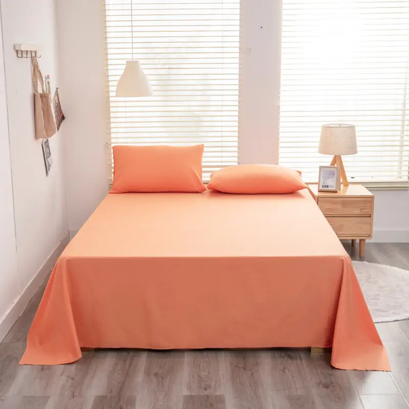 Japanese-Style Bed Sheetss, Pure Cotton, Pure Color, Skin-Friendly, Washed Bed Sheetss, Pure Cotton, Naked Sleeping, Customizable, Category A, Maternal and Infant Grade Bed Sheetss, Single Piece