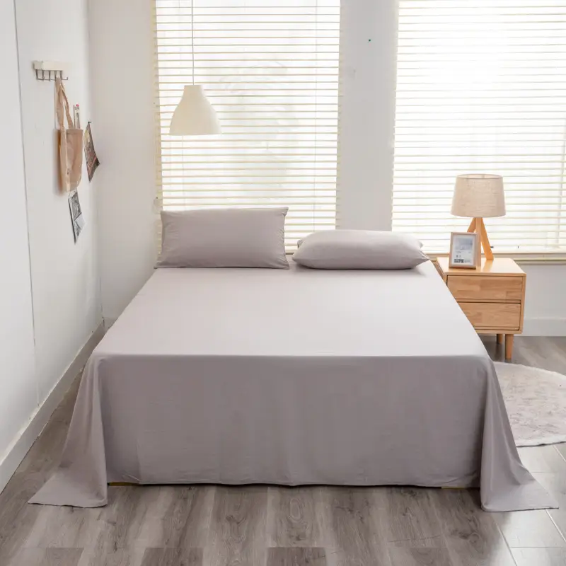 Japanese-Style Bed Sheetss, Pure Cotton, Pure Color, Skin-Friendly, Washed Bed Sheetss, Pure Cotton, Naked Sleeping, Customizable, Category A, Maternal and Infant Grade Bed Sheetss, Single Piece