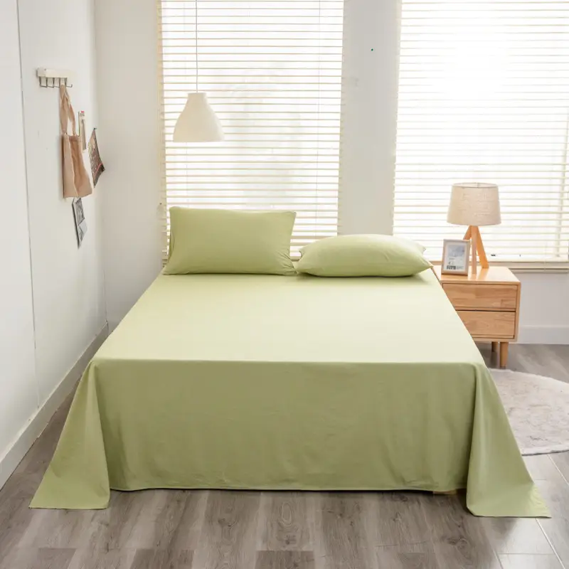 Japanese-Style Bed Sheetss, Pure Cotton, Pure Color, Skin-Friendly, Washed Bed Sheetss, Pure Cotton, Naked Sleeping, Customizable, Category A, Maternal and Infant Grade Bed Sheetss, Single Piece