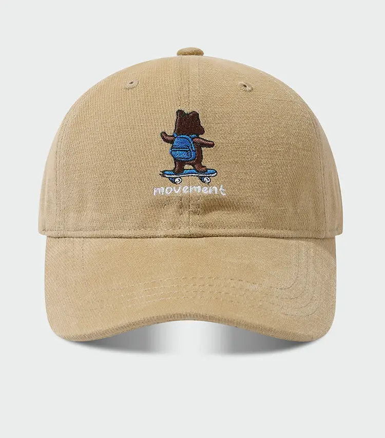 Japanese Retro Skateboard Bear Cap Black — feature 11