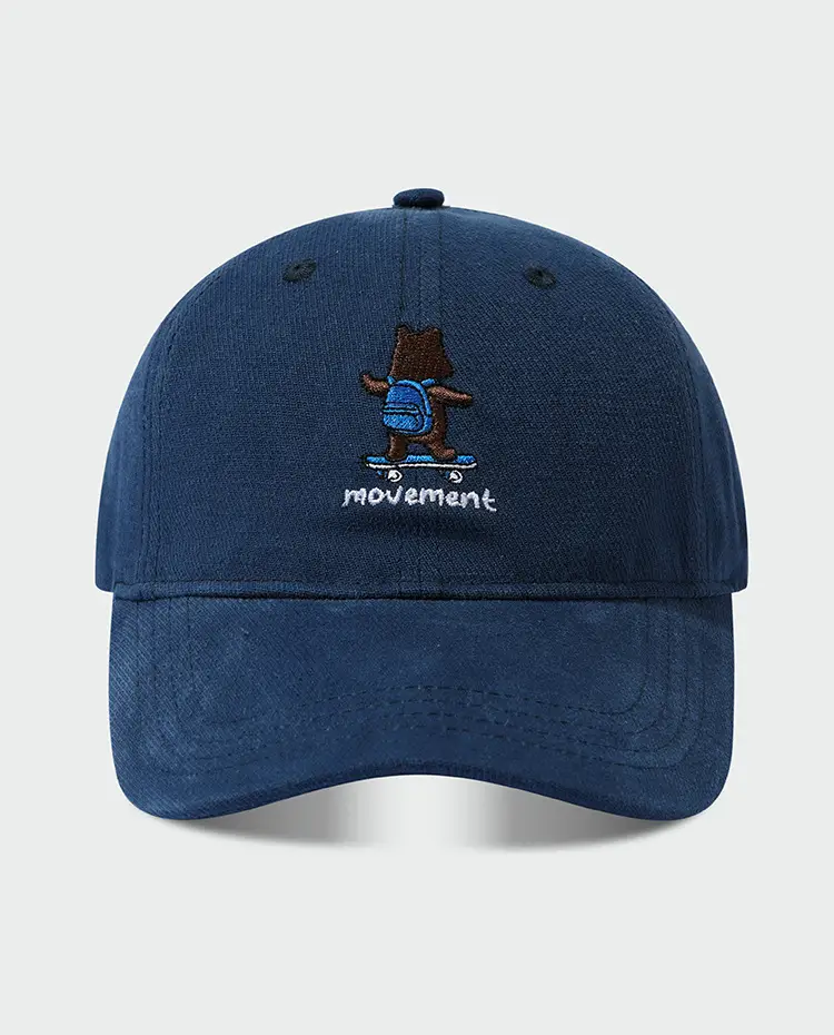 Japanese Retro Skateboard Bear Cap Black — feature 9