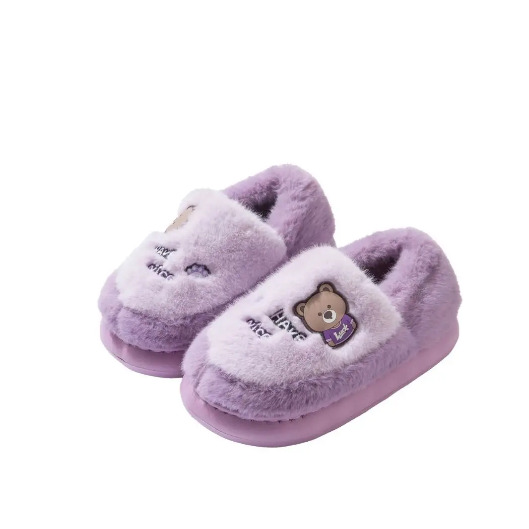 2025 Outer Wear Cotton Slippers for Women with Thick Soles for Home Use in Winter Indoor Warm Home Men's Furry Slippers - Image 10