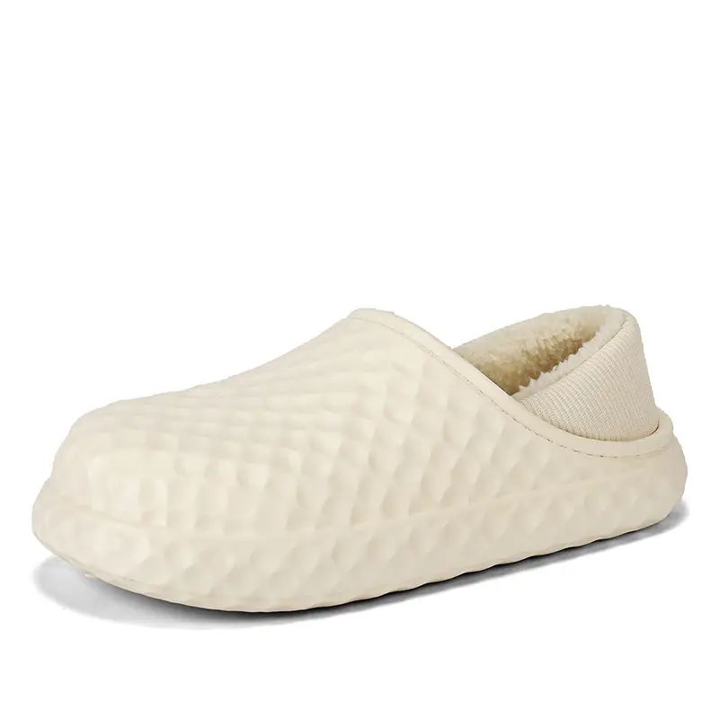 Winter Cotton Slippers Men Cream Warm Indoor - Image 8