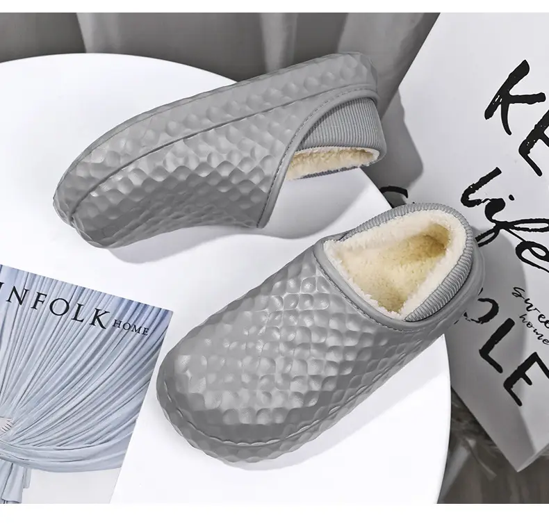 Winter Cotton Slippers Men Cream Warm Indoor — feature 18