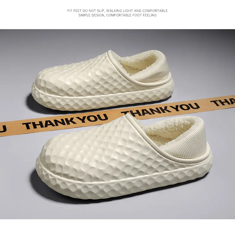 Winter Cotton Slippers Men Cream Warm Indoor — feature 19