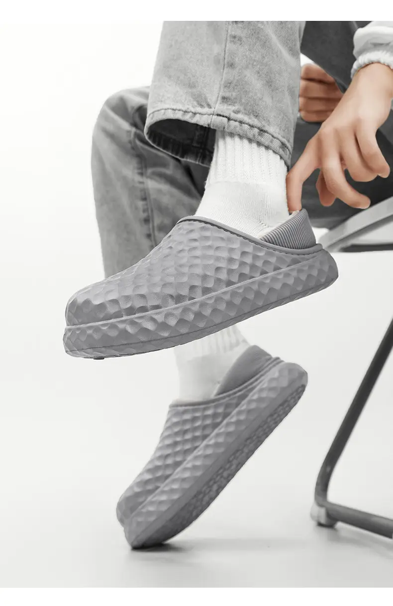 Winter Cotton Slippers Men Cream Warm Indoor — feature 23