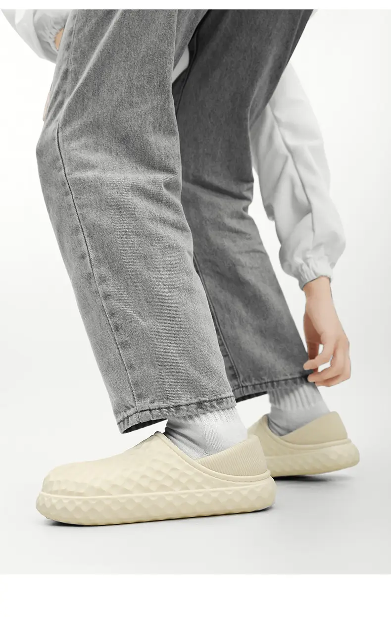 Winter Cotton Slippers Men Cream Warm Indoor — feature 26