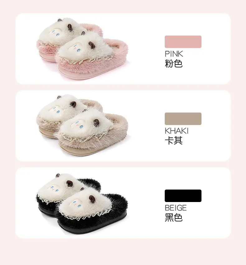 Cute Furry Cotton Slippers for Women Autumn Winter — feature 5