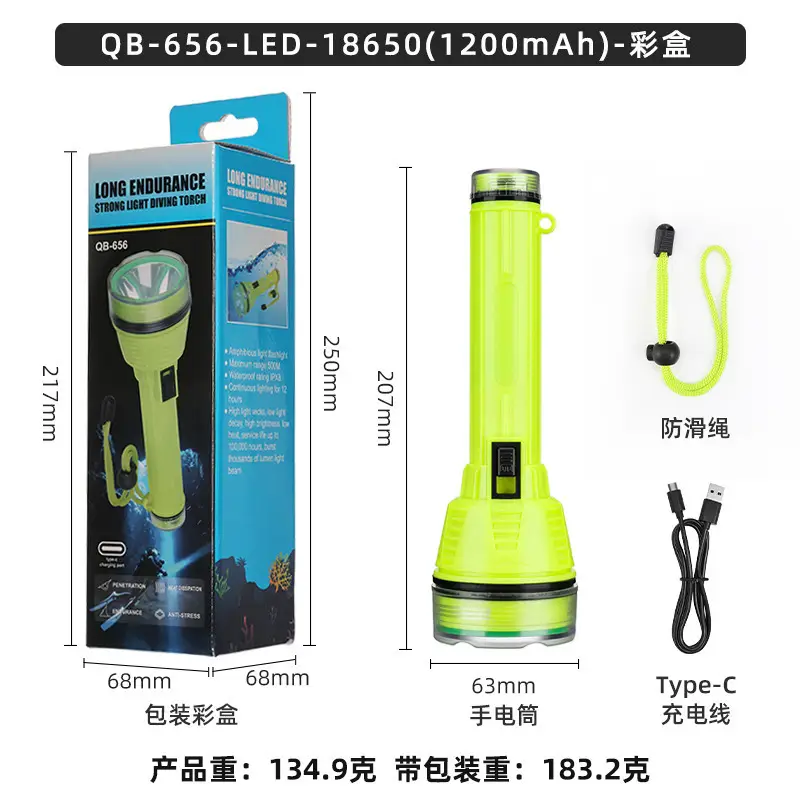 Rechargeable Waterproof Headlamp for Diving & Mining — feature 10