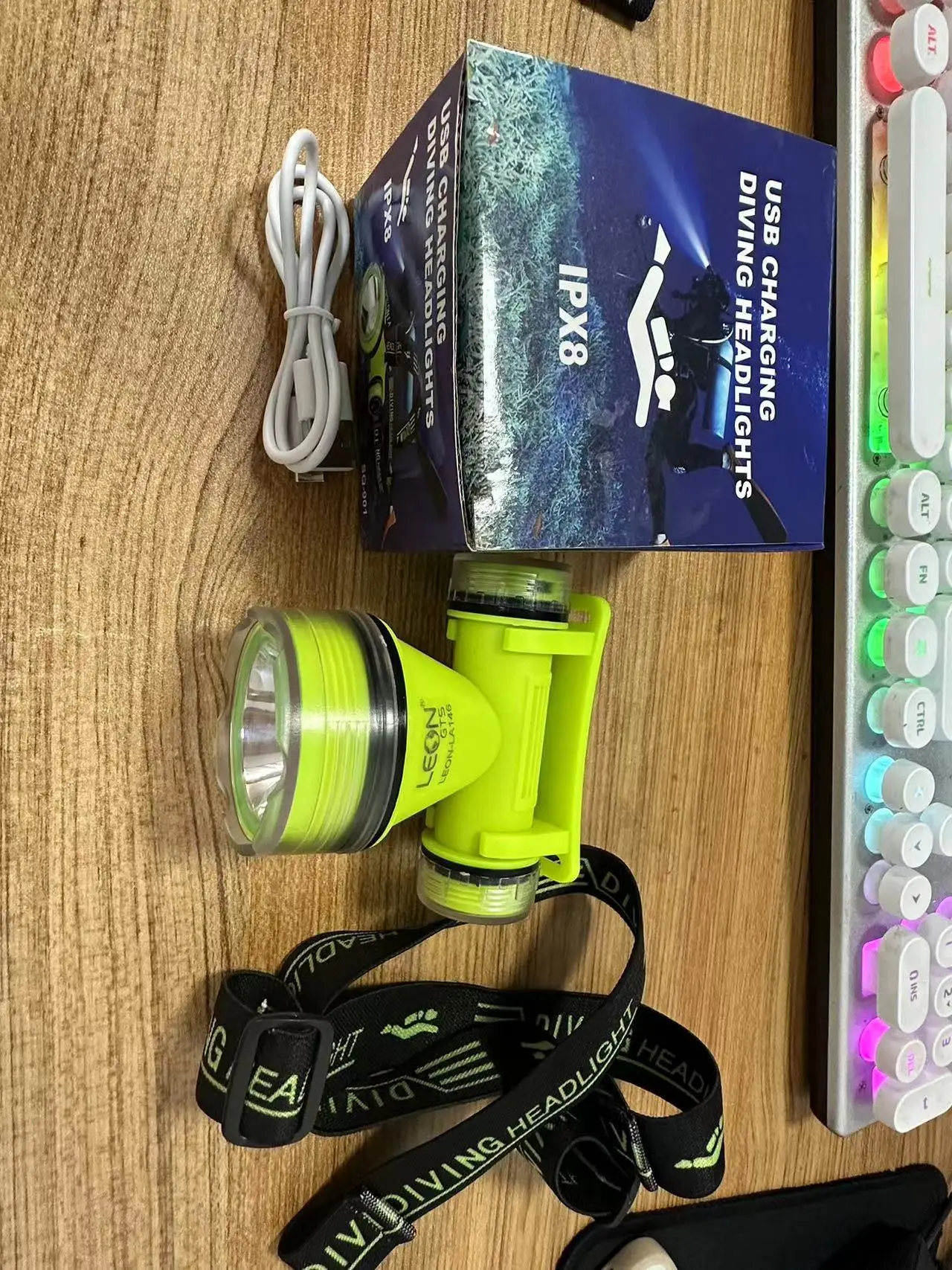 Rechargeable Waterproof Headlamp for Diving & Mining — feature 19