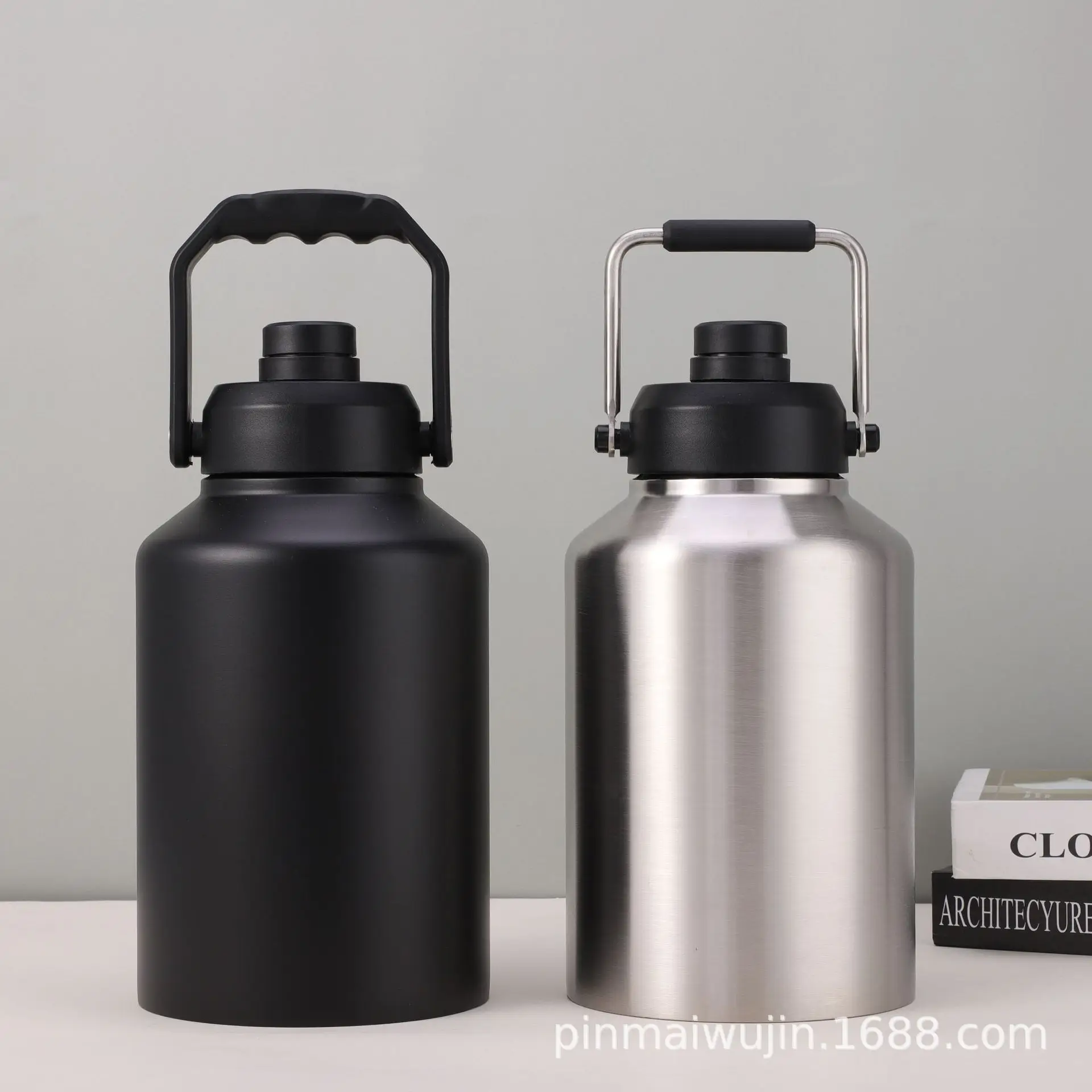 304 Stainless Steel Ice Bucket Flask 128oz Outdoor Travel