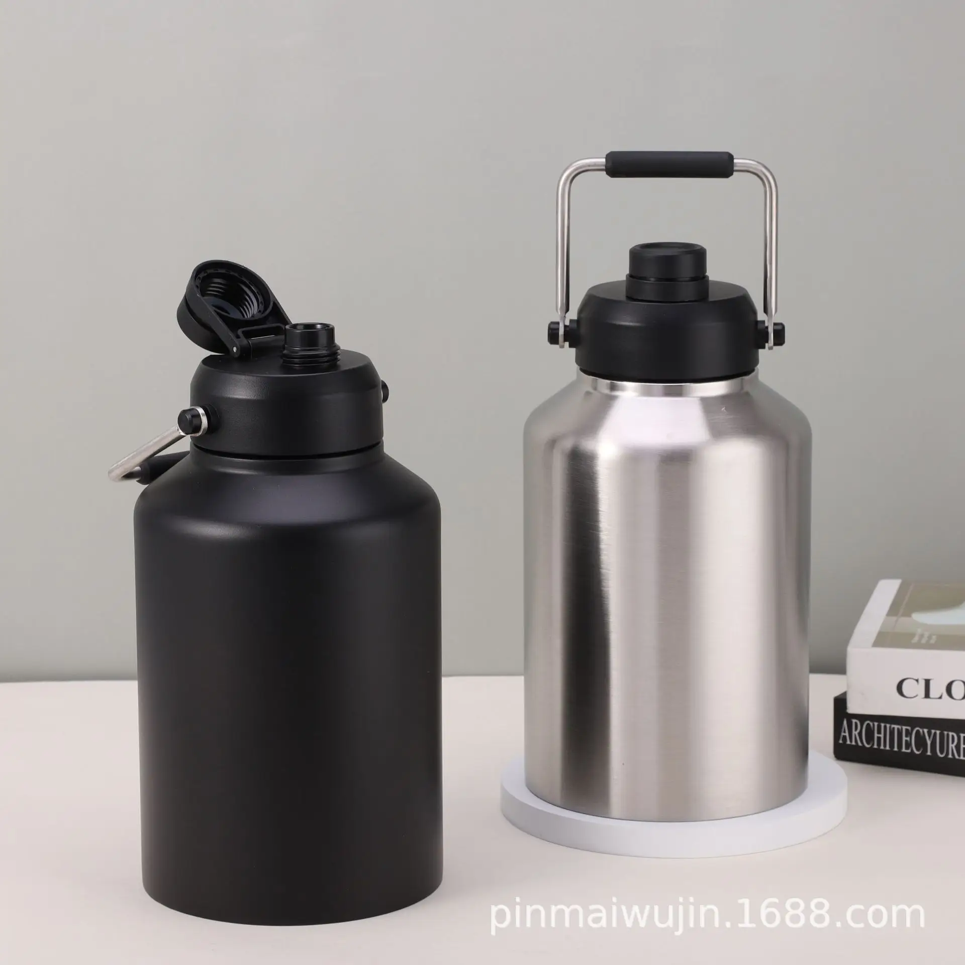 304 Stainless Steel Ice Bucket Flask 128oz Outdoor Travel — feature 3