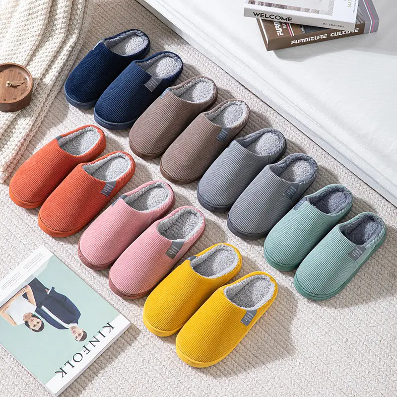 Women's Winter Cotton Slippers, Non-Slip, Fleece-Lined, Warm Maternity Shoes, Indoor Home Couple Men's Cute Cotton Slippers for Winter - Image 11