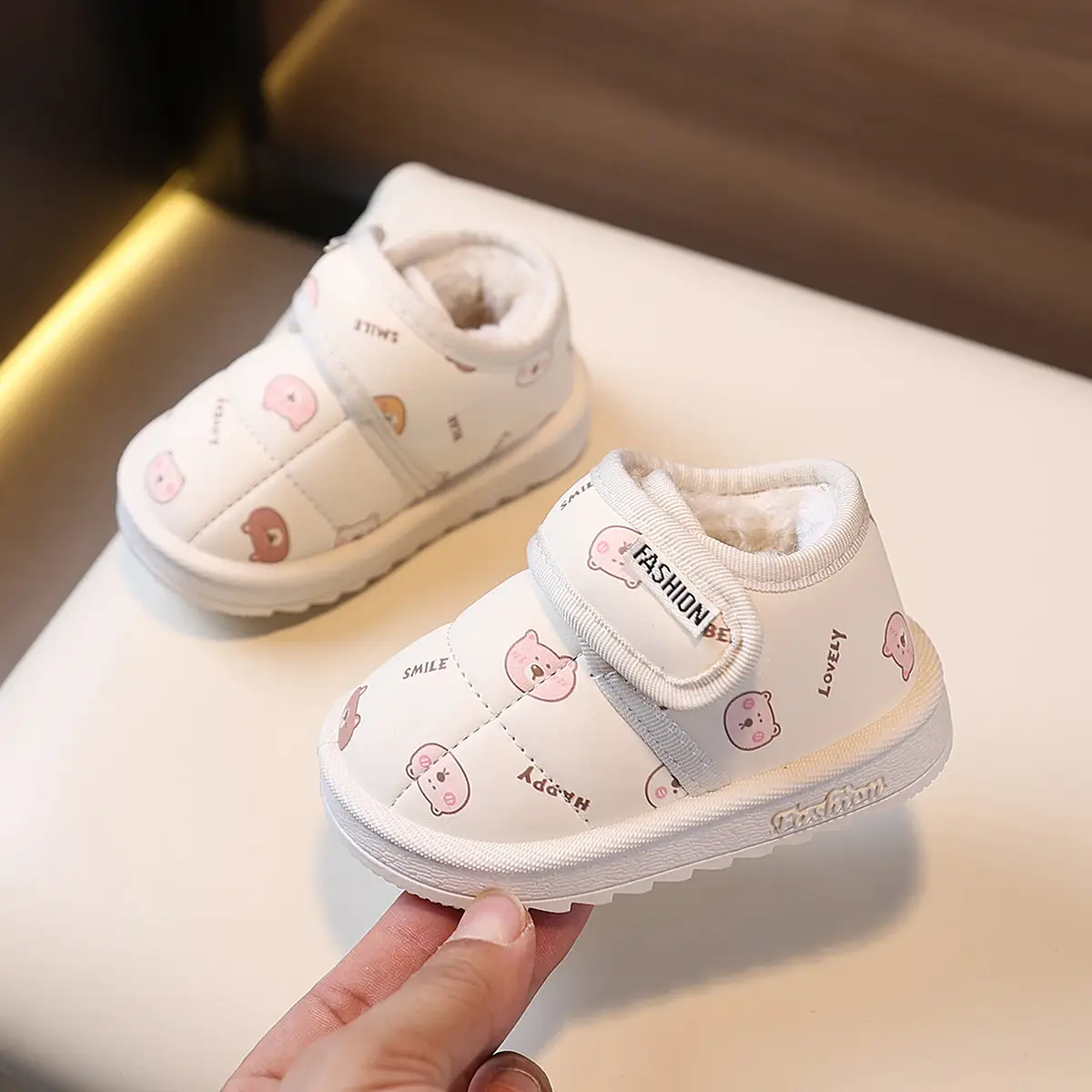 Winter Warm Waterproof Toddler Shoes for 1yo Girls Boys
