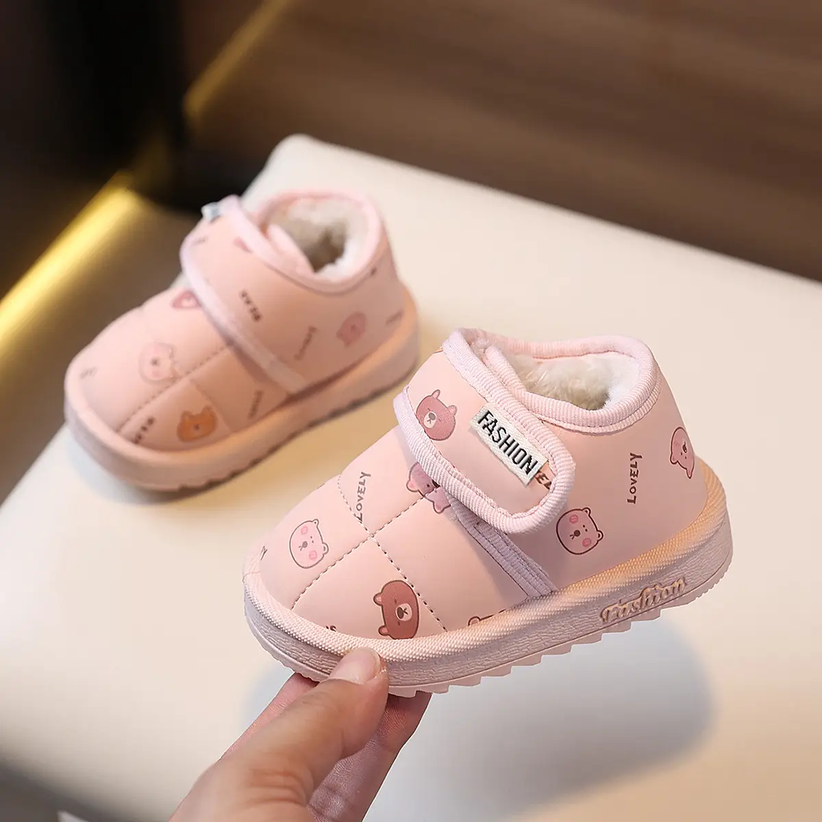 Winter Warm Waterproof Toddler Shoes for 1yo Girls Boys
