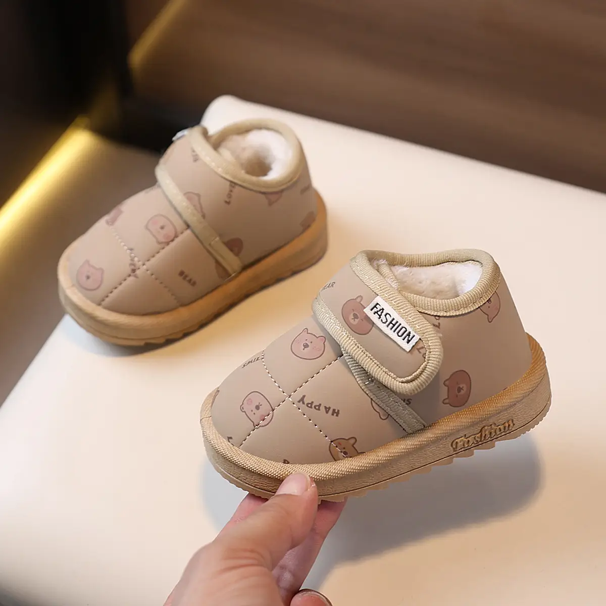 Winter Warm Waterproof Toddler Shoes for 1yo Girls Boys