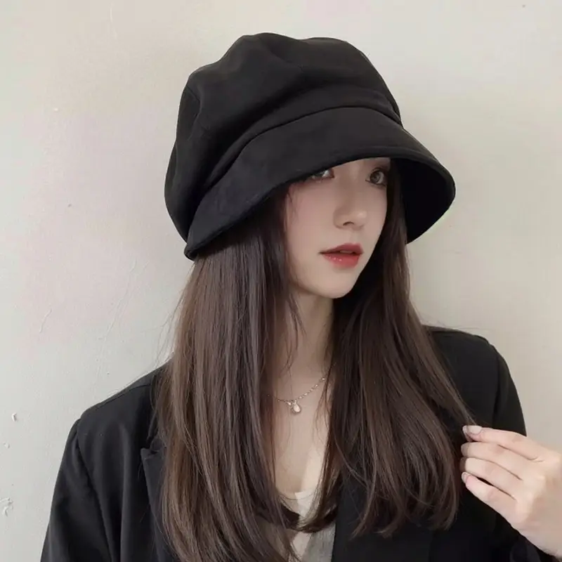 Women Winter Fisherman Hat Brown Large Cap - Image 5