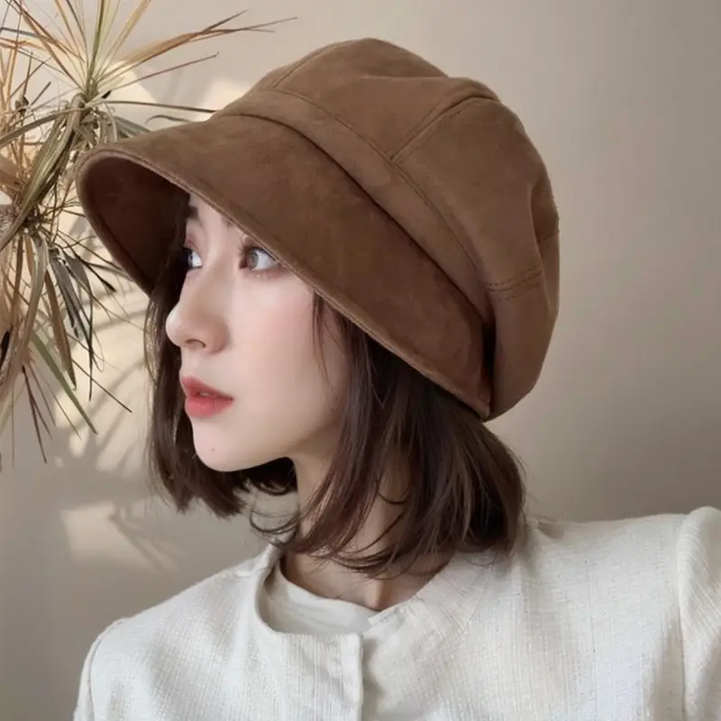 Women Winter Fisherman Hat Brown Large Cap - Image 6
