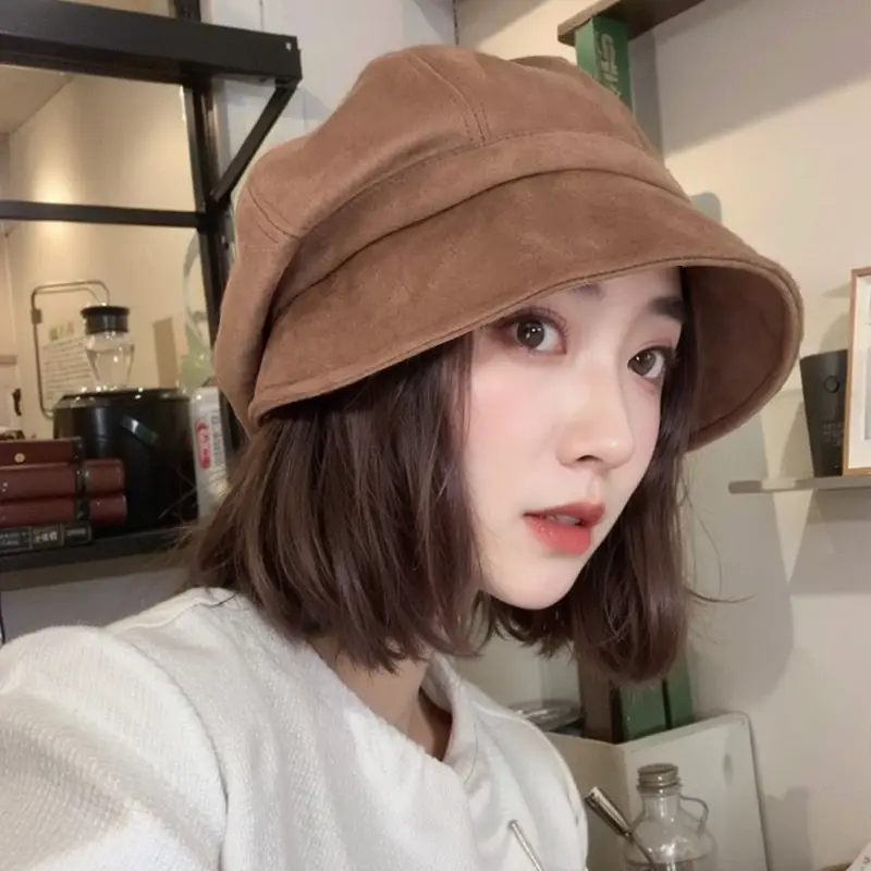 Women Winter Fisherman Hat Brown Large Cap — feature 4