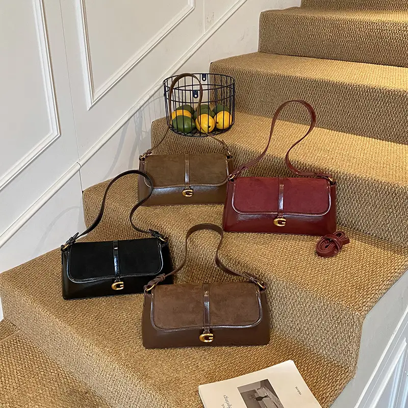 Brown Suede Crossbody Bag for Women 2025