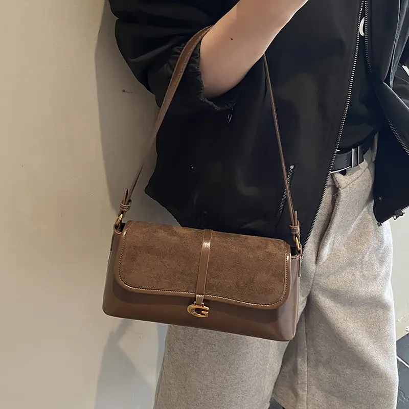 Brown Suede Crossbody Bag for Women 2025