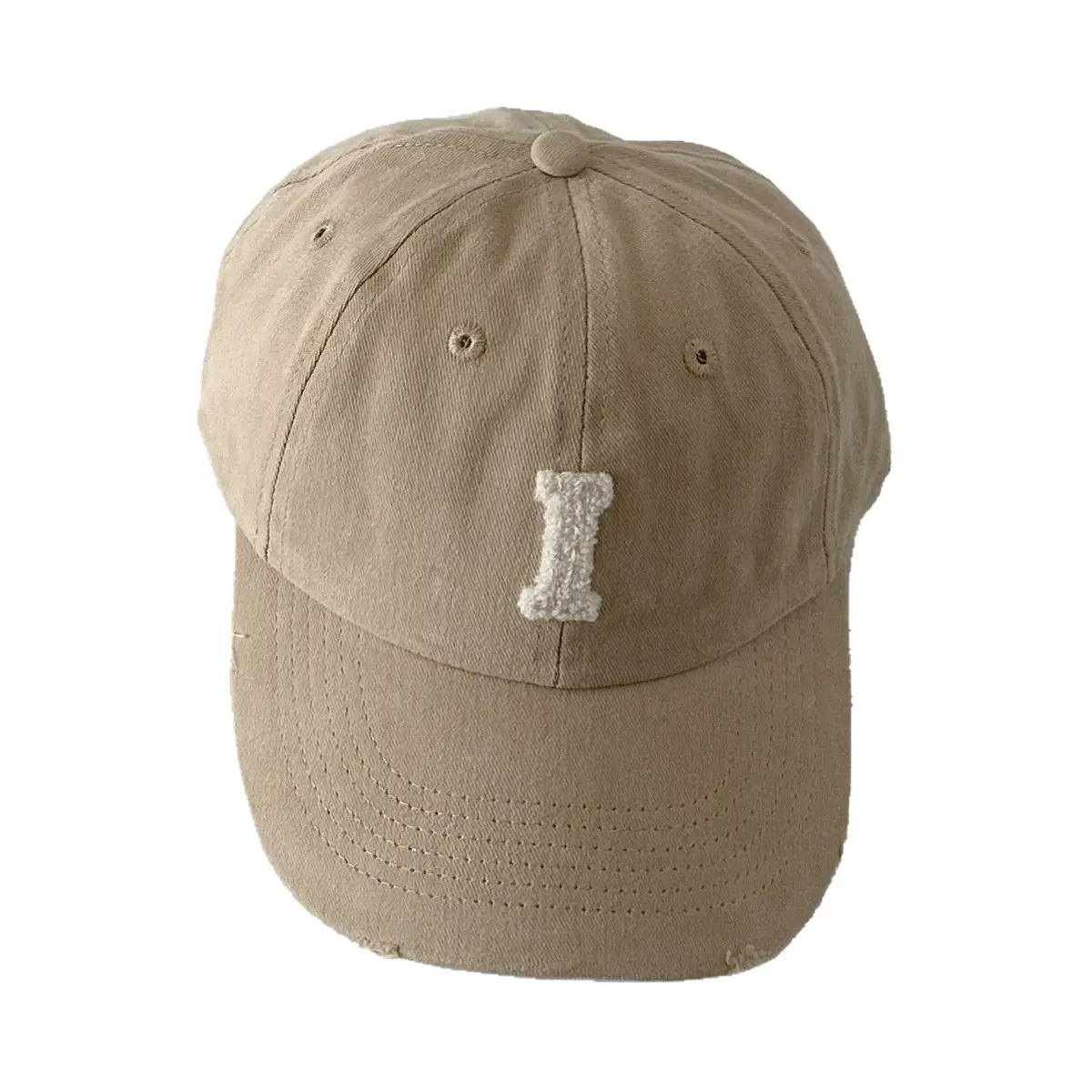Kids Letter Embroidered Baseball Cap Black