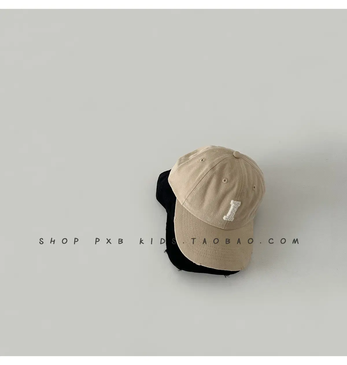 Kids Letter Embroidered Baseball Cap Black — feature 9