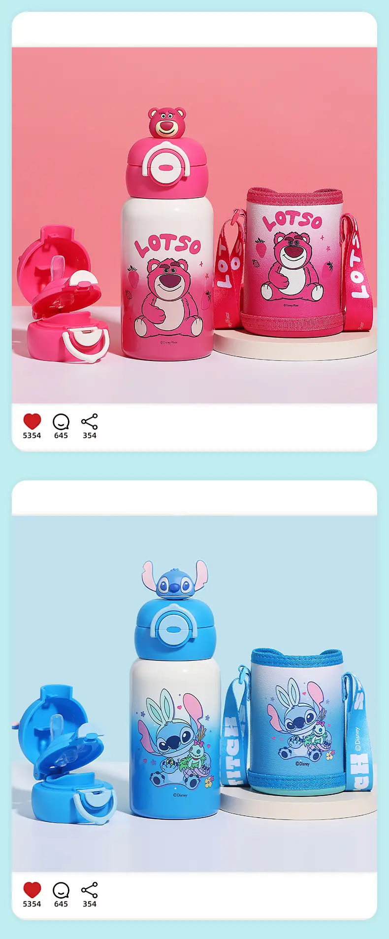 New Cartoon Children's Insulated Cup, Leak-Proof School Water Bottle, Cute Student Portable Flip-Top Double-Drink High-Value Water Bottle — feature 15