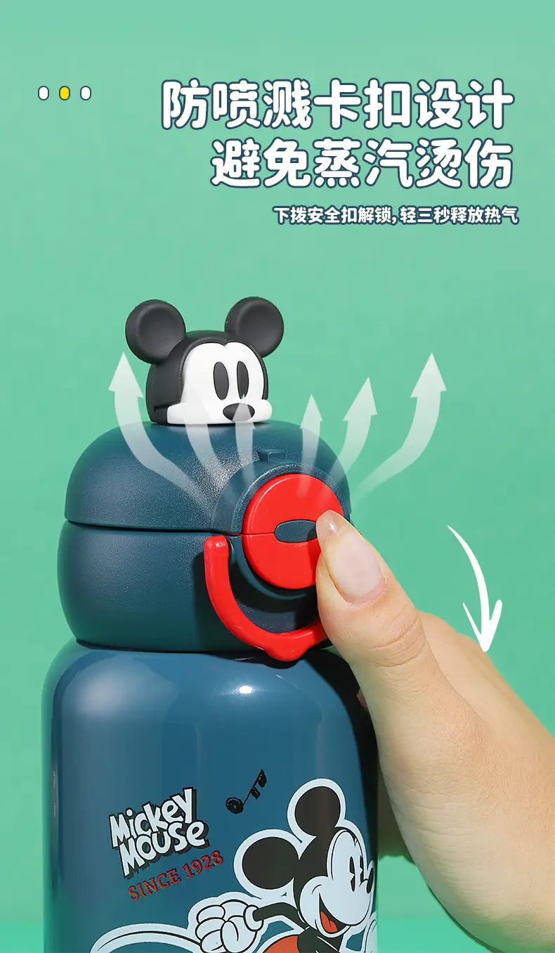 New Cartoon Children's Insulated Cup, Leak-Proof School Water Bottle, Cute Student Portable Flip-Top Double-Drink High-Value Water Bottle — feature 5