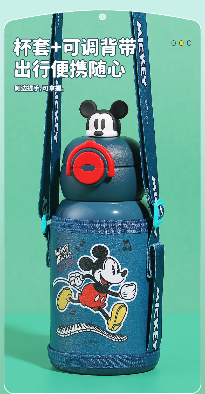 New Cartoon Children's Insulated Cup, Leak-Proof School Water Bottle, Cute Student Portable Flip-Top Double-Drink High-Value Water Bottle — feature 7
