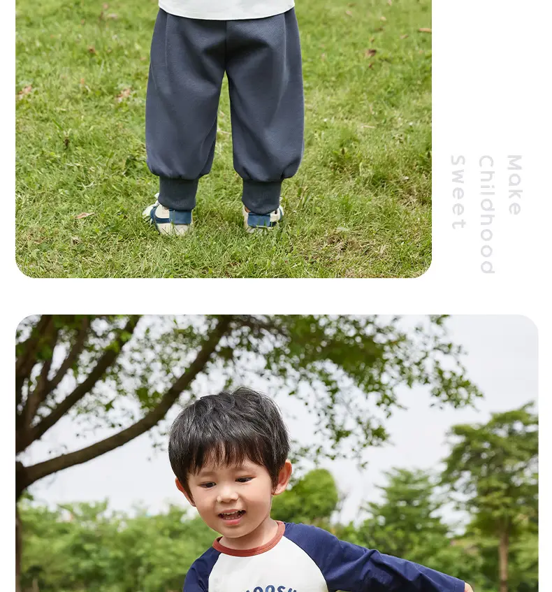 Boys Long Sleeve T-Shirt Spring Color Blocked Toddler Loose Fit — feature 10