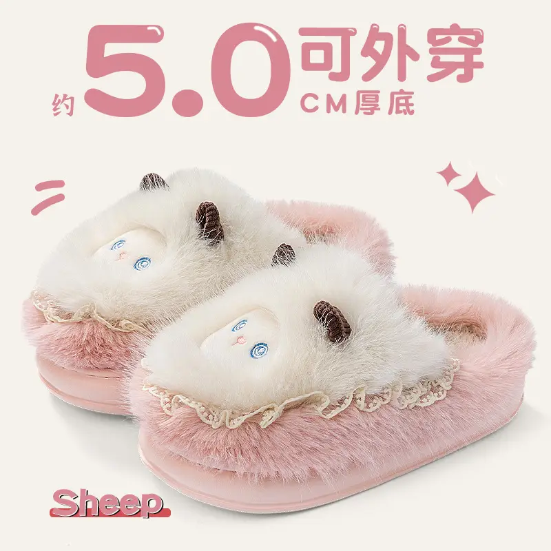 Maternity Slippers for Women, Autumn and Winter 2025 New Indoor Home Thick-Soled Non-Slip Warm Postpartum Cotton Shoes for Women - Image 2