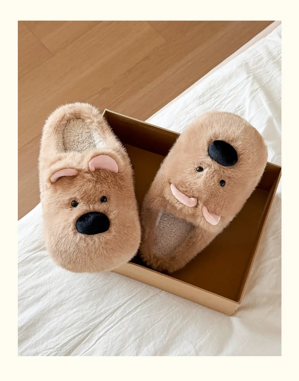 Cute Puppy Cotton Slippers for Women Winter Home Indoor Plush Warm Women's Home Soft Bottom Non-Slip Cotton Slippers Wholesale — feature 12