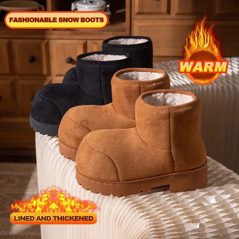 Thick-Soled Height-Increasing Cotton Slippers for Women, Snow Boots, Bread Boots for Women, 2025 Winter New Style, Knee-High Thickeneded Cotton Boots - Image 6