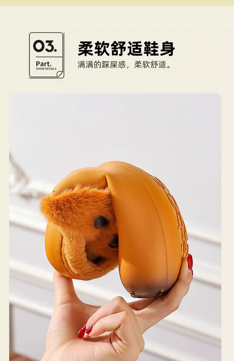 New Autumn Winter Kapibara Cotton Slippers for Kids Medium Large — feature 8