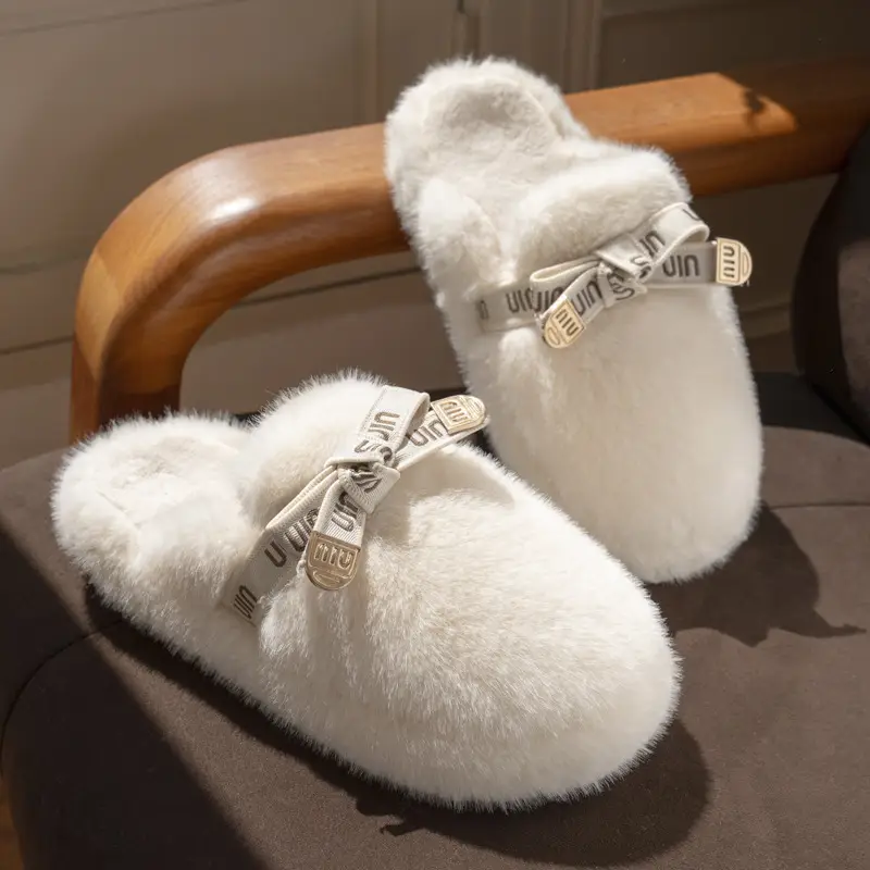 New Cotton Slippers for Women in Winter Thickeneded Couples Indoor Non-Slip Home Cute Plush Slippers Home Cotton Slippers for Men - Image 5