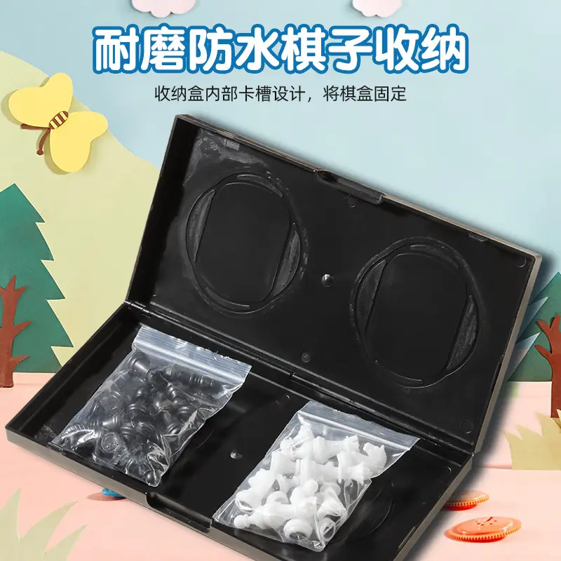 Chess with Magnetic Chess Pieces for Primary School Students and Kidsren's Chess Pieces Competition Special Portable Chess Backgammon Gift