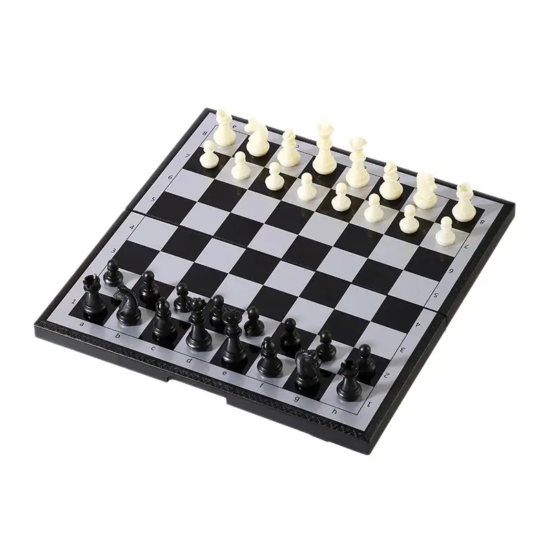 Chess with Magnetic Chess Pieces for Primary School Students and Kidsren's Chess Pieces Competition Special Portable Chess Backgammon Gift